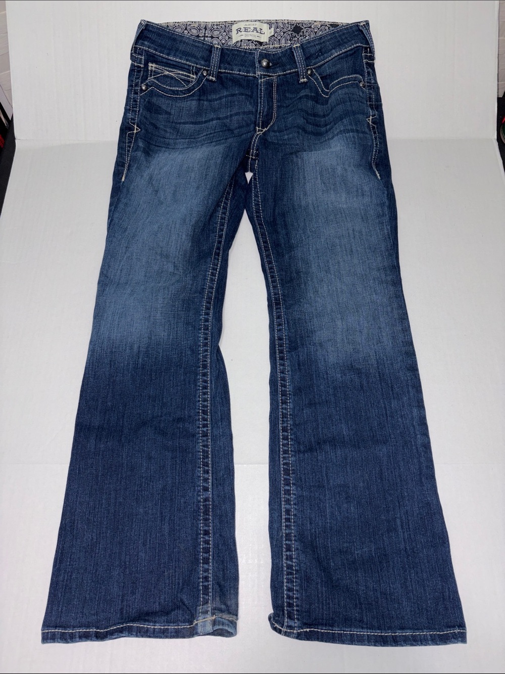 Ariat REAL Women’s Size 32S Blue Bootcut Spitfire Riding Jeans